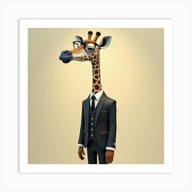 Flux Dev A Tall Slender Giraffe With A Gentle Calm Expression 3 Art Print