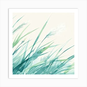 Watercolor Grass Art Print