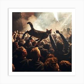 Cat On Stage 4 Art Print