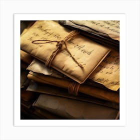 Old Letters Art Print