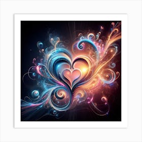 Abstract Heart Art Print