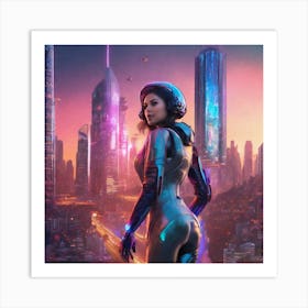 Futuristic Woman 98 Art Print