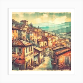 Old Italian Town Art Print