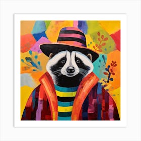 Badger In A Hat Art Print