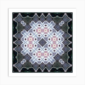 Modern Abstraction Pattern Purple And White Art Print