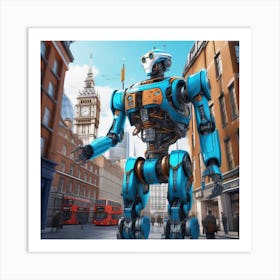 Robots In London Art Print