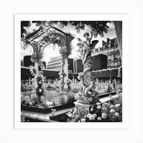 Paris Garden 1 Art Print