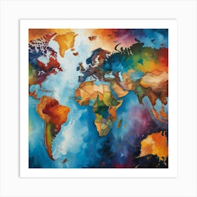 World Map 57 Art Print