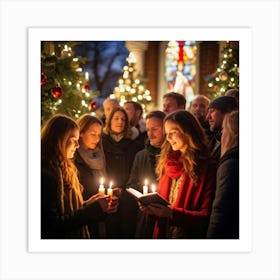 Christmas And Resurrection Festival Held On A Sunday Capturing The Spiritual Ambiance Choir Singing (2) Art Print