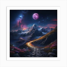 Moonlight Path Art Print