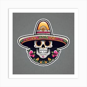 Day Of The Dead Skull 32 Art Print