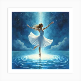 Dancer In The Water Art Print