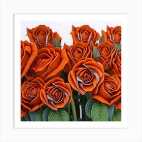 Orange Roses 1 Art Print