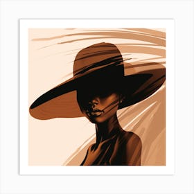 Portrait Of A Woman In A Hat 11 Art Print