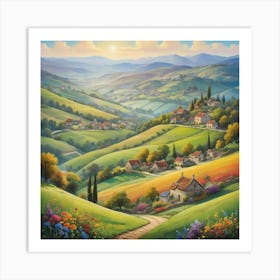 Tuscan Countryside art print Art Print