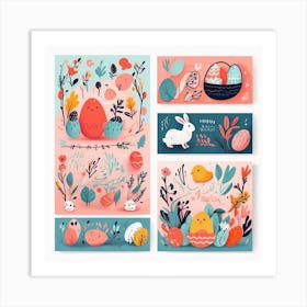 Easter Card Set Art Print