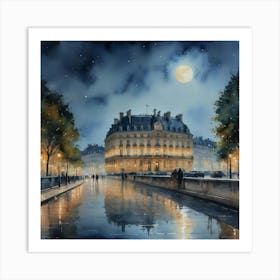 Love in the Parisian Air Parisian Café Culture Art Print