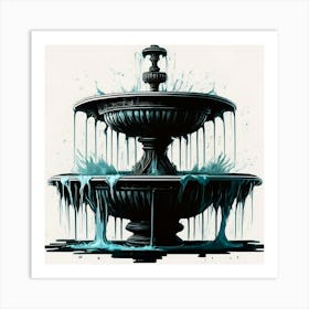 Fountain Of Water 7 Art Print