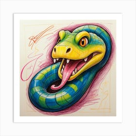 Snake Head 5 Art Print