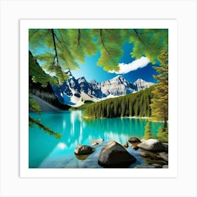 Lake In The Mountains 25 Art Print