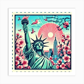 NY City Stamp Art Print