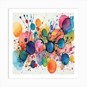 Watercolor Splashes 1 Art Print