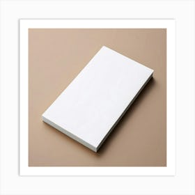 Mock Up Business Card Blank Plain Card Business White Minimalist Customizable Template (26) Art Print