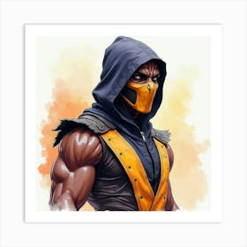 Mortal Kombat Ninja Fighter Concept Art (474) Art Print