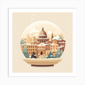 Rome Italy Snowglobe Art Print