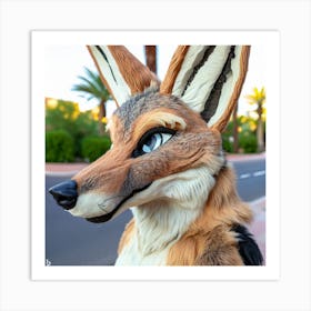 Jackal fursuit Art Print