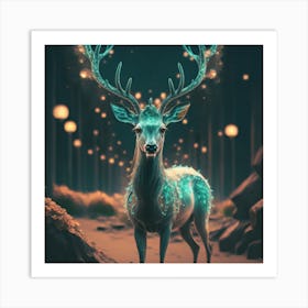 Deer In The Forest 1 Art Print