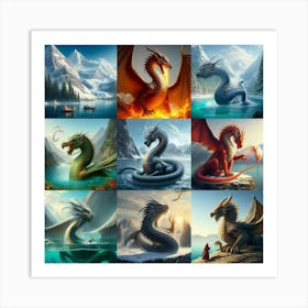 Dragons 2 Art Print