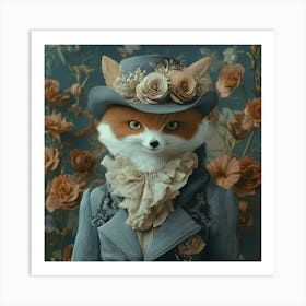 Victorian Fox Art 1 Art Print