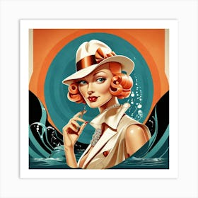 Girl In A Hat Art Print