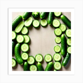 Cucumbers In A Circle 4 Art Print