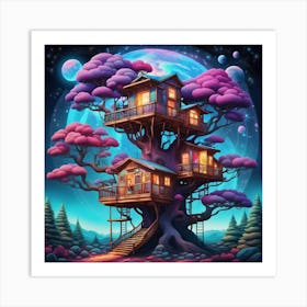 Tree House 1 Art Print