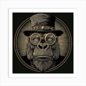 Steampunk Gorilla 20 Art Print