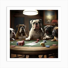 Poker Dogs 19 Art Print