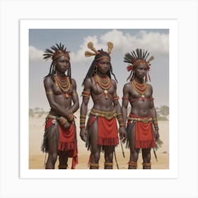 African Villagers(1) Art Print