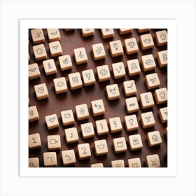 Collection Of Wooden Blocks Art Print
