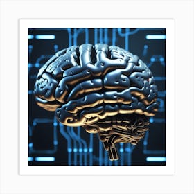 Cyborg Brain 24 Art Print