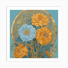 Gilded Blossoms Inspired By Klimt S Art (5) Art Print