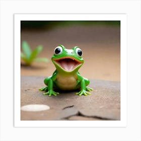 Funny Frog Art Print