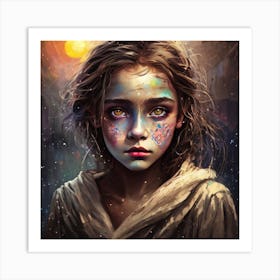 Girl Refugee Art Print