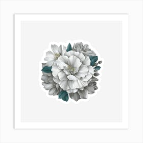 White Flowers Art Print