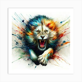 Lion Painting 5 Art Print