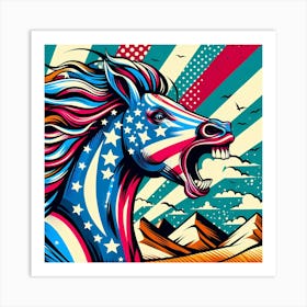 Patriotic Horse Art Print