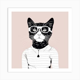 Cat In Sunglasses Art Print