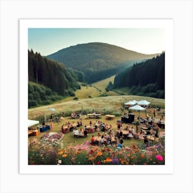Wedding In The Mountains Art Print