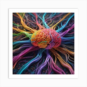 Colorful Brain 42 Art Print